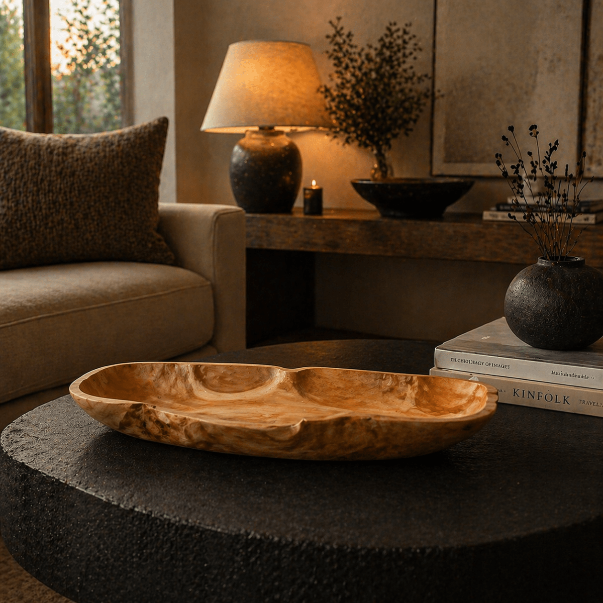 Elegante Holzschale - Sandlight
