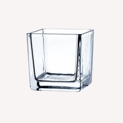 Kerzenglas Würfel Transparent - Sandlight